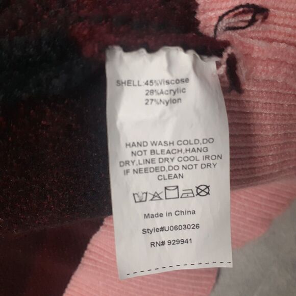 Weekend Suzanne Betro Open Front Blue Pink Gray Striped Cardigan Size L/XL - Picture 6 of 7